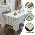 thumbnail image 3 of Elegant Black and Green Tablecloth for 6-Foot Tables - 63''×55'' Durable, Spill-Resistant, Wrinkle-Free Fabric for Dining Rooms, Special Events, and Everyday Use, 3 of 5