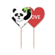 thumbnail image 1 of Arte tradicional chino Panda bambu patron Palillos de dientes bandera etiqueta de amor selección de pastelitos, 1 of 4