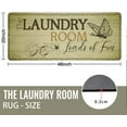 thumbnail image 2 of Laundry Room Rug 48"x20"-Vintage Style Butterfly Farmhouse Laundry Rug Mat Runner for Floor-Retro Long XL Large Non Slip Area Rug for Laundry Room Brown Beige-Laundry Room Decor and Accessories Stuff, 2 of 5