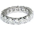 thumbnail image 3 of Pompeii 5 Ct Lab Grown Diamond Eternity Ring Womens Wedding Band 14K White Gold (F,VS), 3 of 5