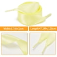 thumbnail image 2 of 2 Pairs 47" Satin Ribbon Shoelaces 0.78" Wide Colourful Flat Silk Shoe Laces for Sneakers Boots Women, 2 of 10