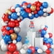 thumbnail image 1 of Blue Red Balloons Arch Kit 80PCS Blue Gold White Latex Balloons Garland Kit With Blue Red Star Foil Balloons For Boy Birthday Decoration, 1 of 4