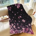 thumbnail image 6 of Cherry Blossom Night Sky Lightweight Flannel Printed Blanket - Ultra Soft & Warm, All-Season Cozy Plush for Couch, Bed, Office, Camping Nap - Perfect Decorative Gift, 6 of 10