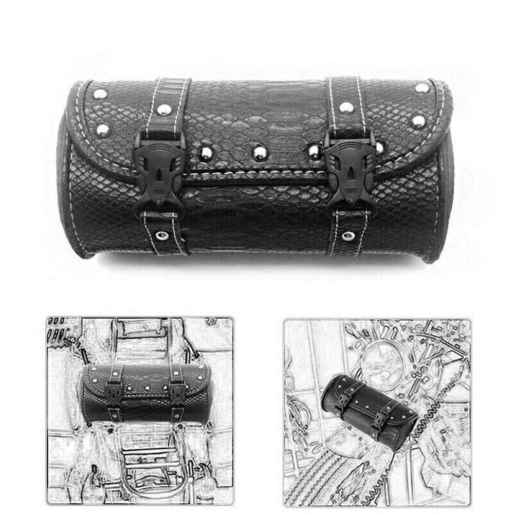 Motorcycle Fork Bag Motorcycle Handlebar Tool Pouch Universal PU