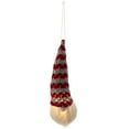 thumbnail image 2 of Northlight 8" Lighted Red and Gray Knit Gnome Head Christmas Ornament, 2 of 8