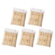thumbnail image 1 of 500 unidades de palillos desechables de bambú para fruta y tenedores para pasteles para el hogar y restaurantes (color madera)., 1 of 7