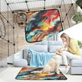 thumbnail image 7 of Qxltty Colorful Flow Patterns Cat litter Pads Pet Set of 3 Diaper Mats Center Anti-leakage Layer Absorbent Soft and Comfortable, 7 of 7
