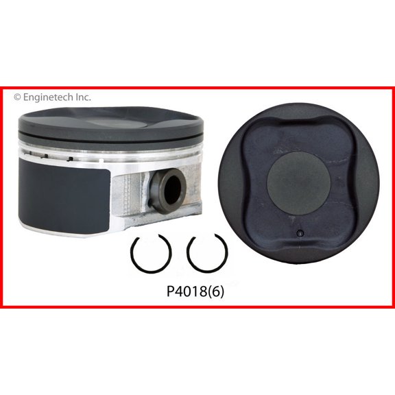 Enginetech P4018(6).50 Engine Piston Set - without Rings