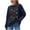 Navy, variant on Karight Ugly Christmas Sweaters for Women Ball Print Knitted Long Sleeve Tops Crew Neck Holiday Cute Funny Pullovers