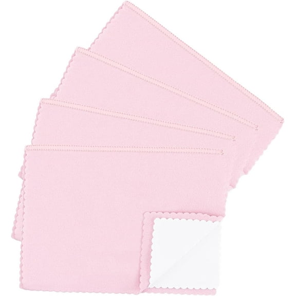 Caribbean Gem | 4 Pack | Polishing Cleaning Cloth | for Gold, Silver, Platinum Jewelry, All Metals | Non-Toxic | Restores Luster and Brilliance