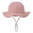 thumbnail image 4 of Otqutp 3 to 12 Months Children Casual Head Cap Cap Girls Boys Spring Summer Outdoor Shade Solid Color Sun-screen Hat Adjustable Fisherman Hat, 4 of 4