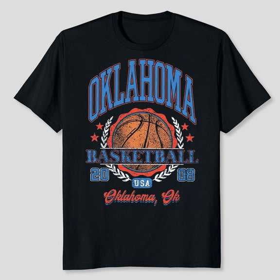 Okla.homa Basketball-Playing Game Men's And Women's Graphic Tee 100% Cotton by TBun, Full Sizes S-5XL