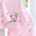 thumbnail image 5 of CAUYDY Newborn Girls Outfits Infant Boys Pajamas Preemie Layette 2 Long Sleeve Top & 2 Pants & Warm Hat & Bib & Bellyband 7PCS Cute Set Fall Winter Sizes 0-3 Months,Pink, 5 of 8