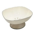 thumbnail image 4 of jifeng Fruit Serving Bowl Drainer Round Kitchen Strainer Bowl for Table Centerpiece White, 4 of 9