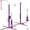 3in1-purple, variant on QLUEWX 3-in-1 Baseball Set for Kids 3-5 - Tee Ball Stand, Hanging Tee, Ball Launcher and 6 Softballs - Adjustable Height, Indoor/Outdoor Sport Gifts for Boys Girls, Blue