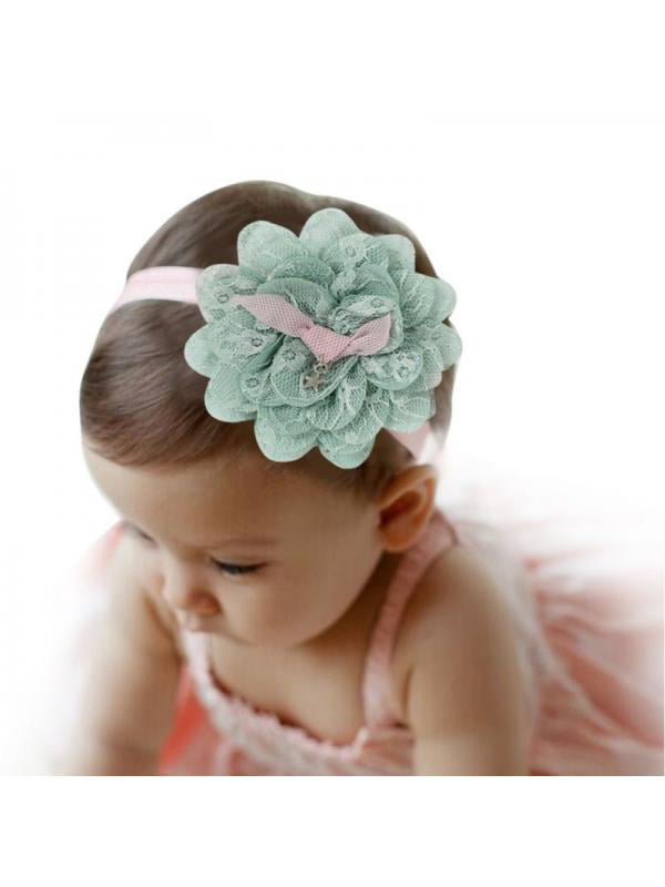 Details about   Baby Headband Newborn Fabric Flowers Girls Headbands Jewelry Hair Accessories