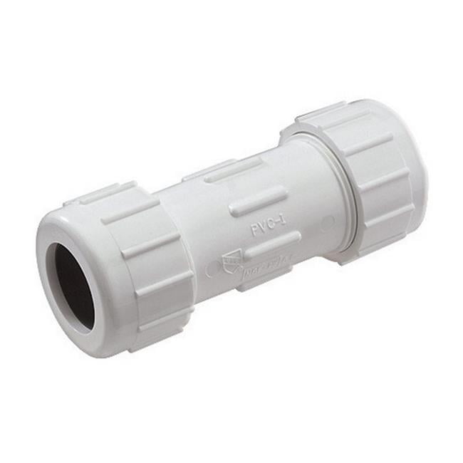 Kbi Compression Coupling Sch 40 Pvc 1 " 150 Psi Pvc Rubber