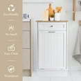 thumbnail image 6 of Kigoty Kitchen Trash Can Cabinet, 10 Gallon Tilt Out Trash Canbinet Wood Garbage Hamper Pet Proof, White, 6 of 9