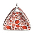 thumbnail image 3 of Lsque Hand Drawn Tomatoes Printed Long Tissue Box Cover Holder, Facial Paper Organizer Dispenser,Triangle with Bottom Belt, PVC Leather Decorative Organizer, 3 of 9