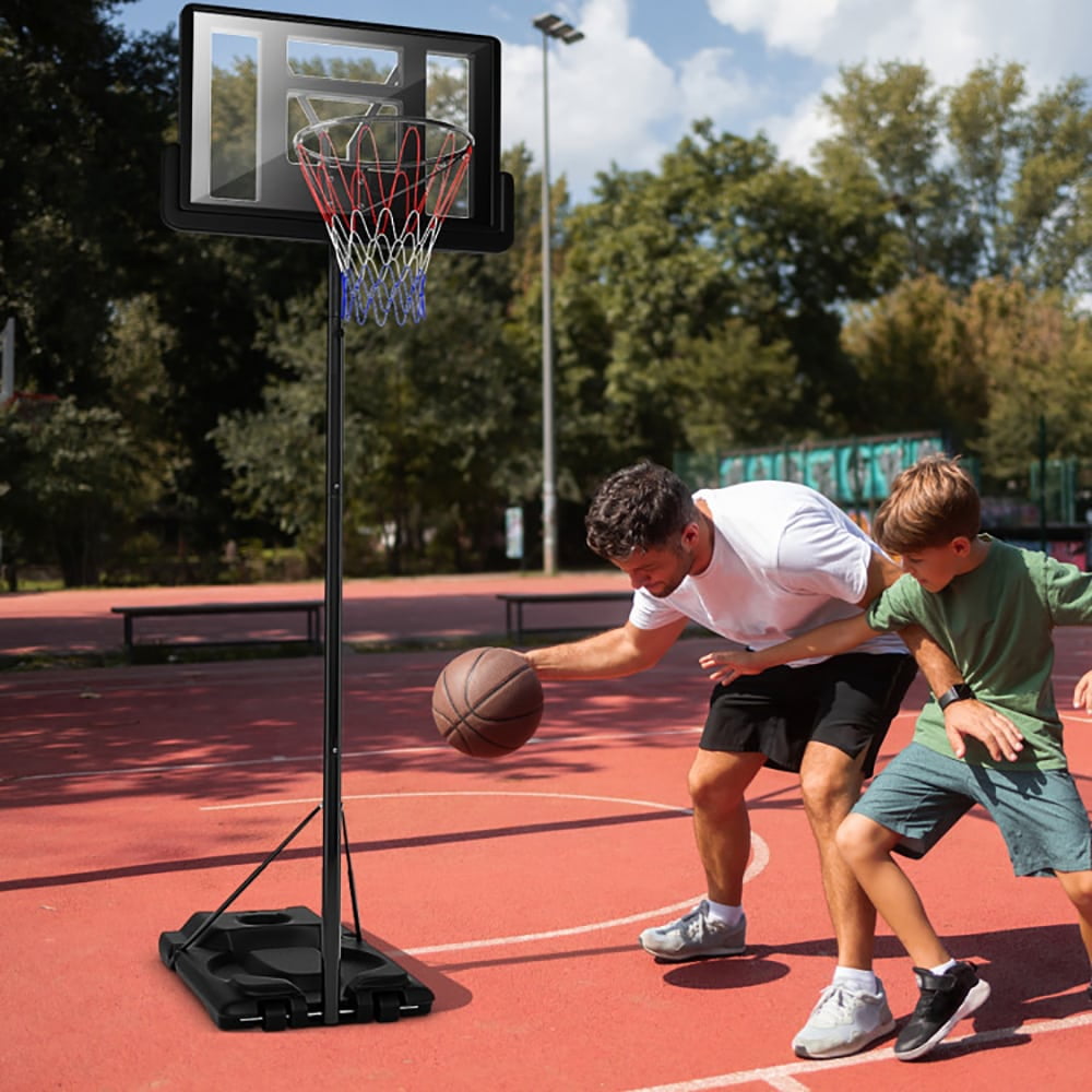 Barara King Basketball Hoop Outdoor Indoor,Height Adjustable Portable Shatterproof Backboard Basketball Hoop with 2 Nets