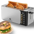 thumbnail image 1 of LINKChef Grille-pain 4 Tranches – Contrôle à Écran Tactile, Fentes Extra-Larges de 1,5 Pouces, Acier Inoxydable / Grille-Pain Intelligent avec Minuterie, Fonctions de Décongélation et de Réchauffage, 1 of 10