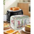 thumbnail image 4 of Easter Small Toaster Cover 2 Slice, Kitchen Appliance Covers, Funny Bunny Ear Gnomes Colorful Eggs Flowers Plaid Toaster Oven Cover with Loop, Bread Machine Cover Polyester Dust Cover Protection, 4 of 4