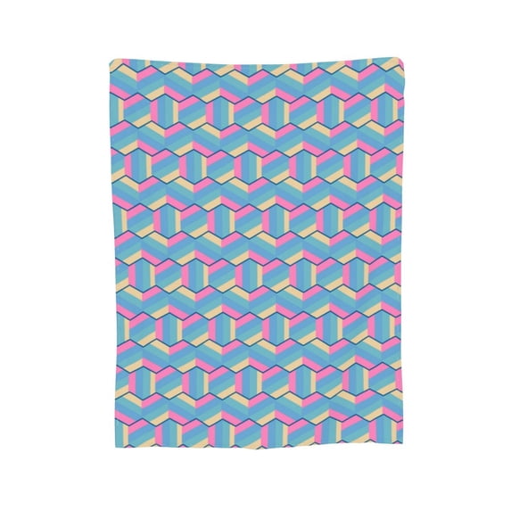 XMXY Fleece Throw Blanket for Couch, Zigzag Wavy Kawaii Lightweight Plush Fuzzy Cozy Soft Bed Blankets and Throws for Sofa, 60"x50" inches
