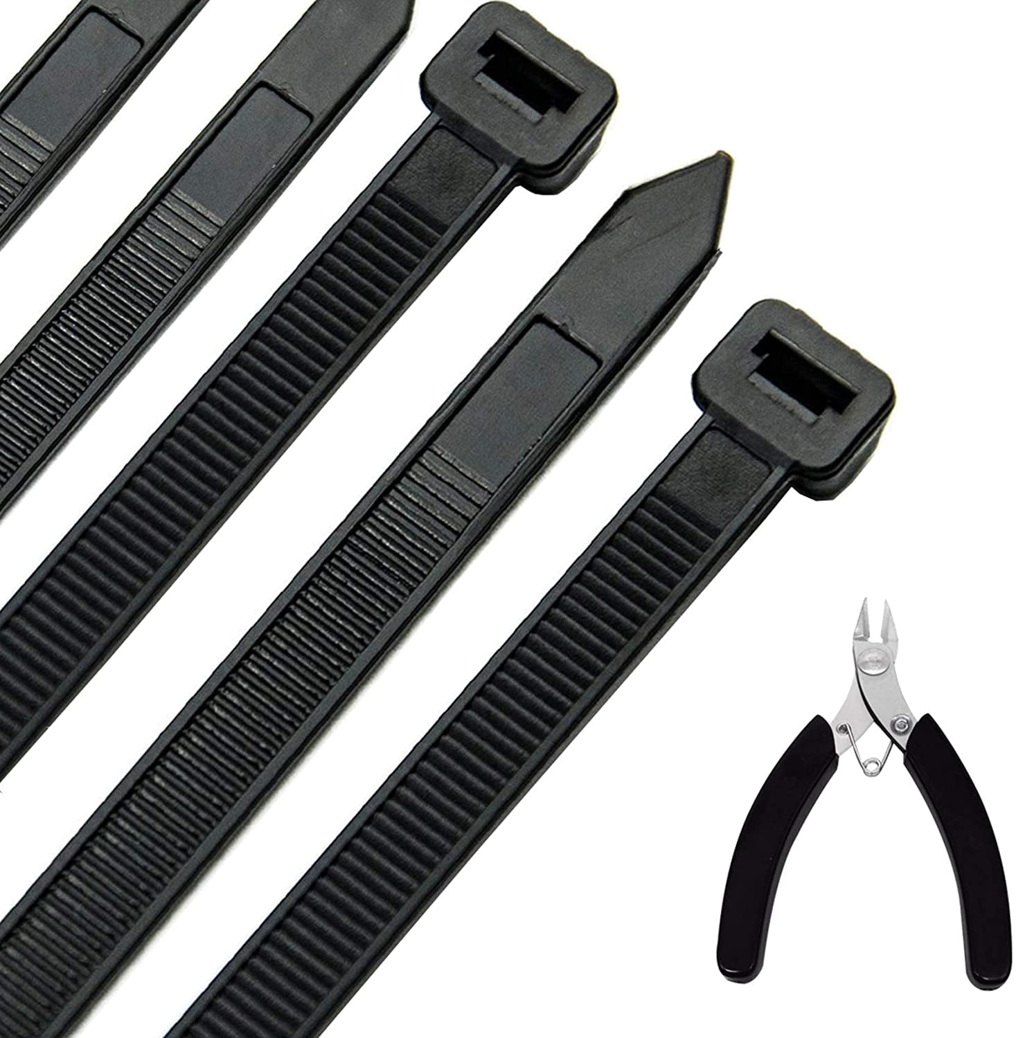 Red Nylon Cable Zip Tie Tensioning Gun Fasten String Strap Cutter Tool #LI 