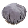 thumbnail image 5 of Grandest Birch Home Women Elastic Reusable Waterproof Shower Cap Head Hair Cover Bathing Hat Waterproof Dual Layer Elastic Solid C, 5 of 7