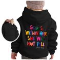 thumbnail image 4 of Children's Printed Round Neck Long Sleeved Sweatshirt Hooded Sweatshirt Teenager Sweater Size 12 Boys Clothes Sensory Sweater Hoodies in Medium for Kids Babies Sweaters Boy Young Girls Clothes 18, 4 of 7