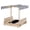 Blue, variant on Kids Wooden Sandbox with Two Plastic Boxes, Foldable Bench Seat, Waterproof Cover, Bottom Liner, Storage Space for Outdoor Play, Natural