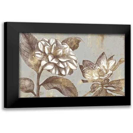 PI Studio 14x11 Black Modern Framed Museum Art Print Titled - Magnolia Blooms