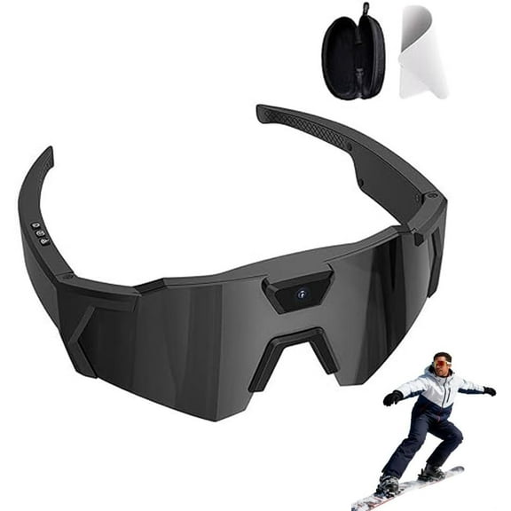 POV Glasses 4K Baseball Sunglasses with Camera, Smart Action Recording Eyewear with Audio, Video & Photo Capture for Men and Women Sports, Outdoor Action & Daily Use