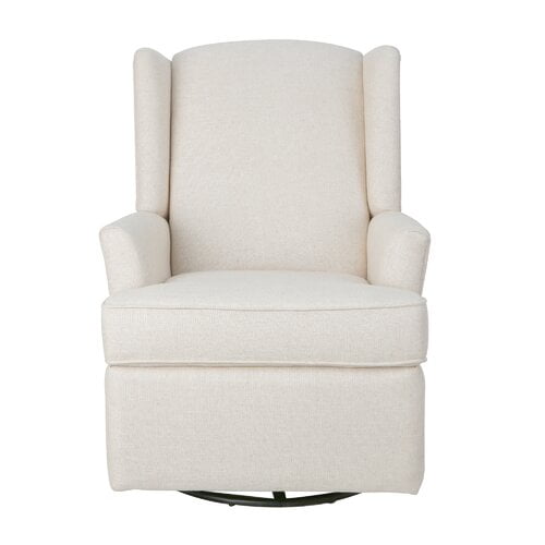 Second Story Home Hemingway Upholstered Wingback Swivel Gliding