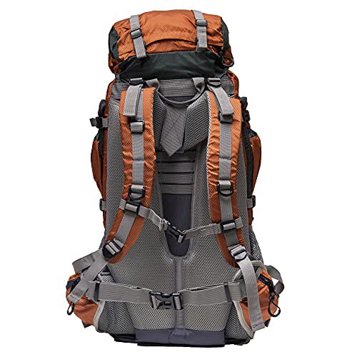 American Outback Glacier Internal Frame Hiking Backpack Orange 60 