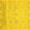 thumbnail image 1 of Ahgly Company Machine Washable Indoor Square Oriental Yellow Traditional Area Rugs, 8' Square, 1 of 4