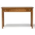 thumbnail image 2 of Pemberley Row Solid Wood Light Golden Brown Writing Desk Rectangular Rustic 48" Unassembled, 2 of 7