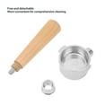 thumbnail image 2 of Coffee Portafilter, Wood Handle Portafilter Washable Stainless Steel Wooden Handle Detachable  For 2 Ear Coffee Machine, 2 of 7