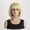 Light Blonde, variant on Nonivsa 12-Inch Women's Pink Synthetic Bob Wig with Blunt Bangs, Short Straight Full-Coverage Wig for Cosplay, Costume Parties and Daily Wear