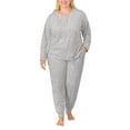thumbnail image 5 of Nautica Womens Pajamas - Cozy Silky Fleece - 2 Piece Long Sleeve Winter Sleepwear Set for Women (Gray Stars/XX-Large), 5 of 6