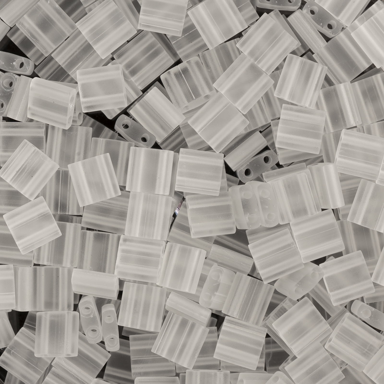 Miyuki 5x5mm TL-131F Crystal Transparent Matte Tila Glass Square Beads 50 Grams