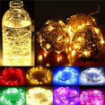 thumbnail image 4 of Cadena de luces LED de alambre de cobre, 2 piezas, 1M, 2M, 3M, 5M, 10M, iluminación de vacaciones, guirnalda de hadas para decoración para fiesta de boda de árbol de Navidad, 4 of 4