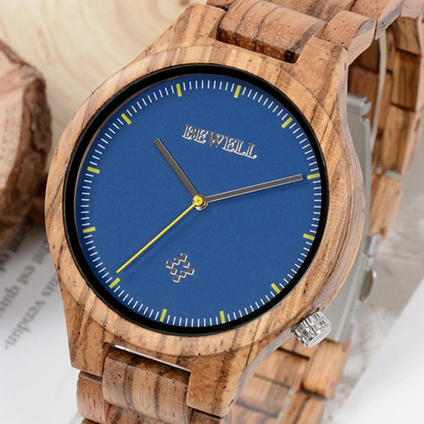 Reloj de madera para hombre Reloj de pulsera de ligero hecho a