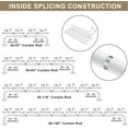 thumbnail image 2 of Curtain Rods for Windows to es Wrap Around Heavy Duty Drapery Rod ” Wall Mounted Ceiling Mounted Curved out Room Darkening Curtains Rod for Bedroom Kitchen Window Matte, 2 of 8