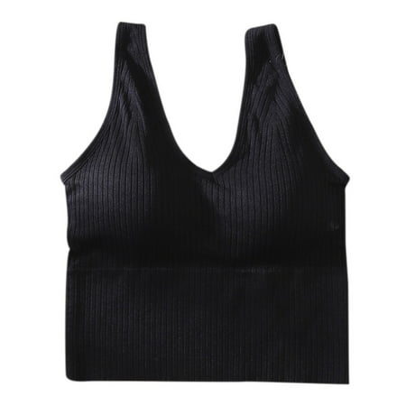 

Bras For Women Womens Bras Korean Version Of Solid Color V-Tie Chest Pad Without Steel Ring Beauty Back Sling Sports Bra