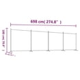 thumbnail image 4 of vidaXL 4-Panel Room Divider Brown 698x180 cm Fabric, 4 of 5