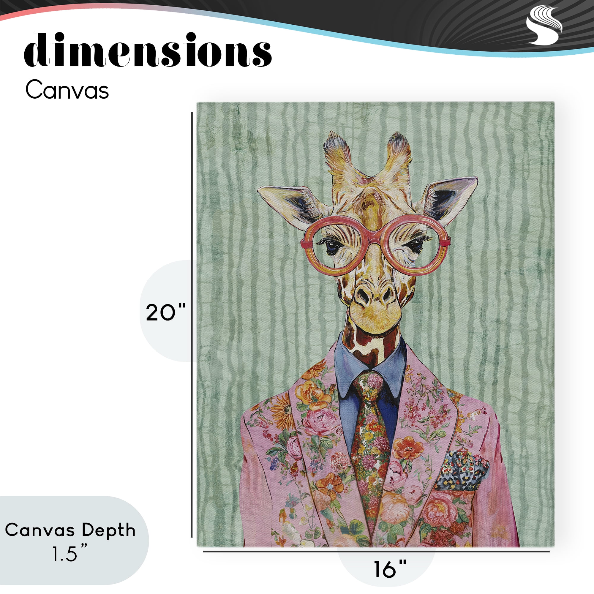 Stupell Industries Tall Stylish Giraffe Canvas Wall Art, design by Svetlana Aleynikova