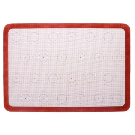 

Silicone Baking Mat Fondant Bakeware Oven Sheet Dough Roll Mats Pad Baking Tools for Cakes Pastry(Red)