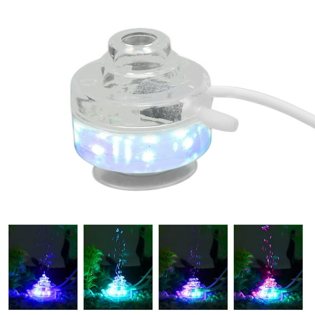 Mini Luz De Burbuja Para Pecera, Ahorro De Energía, Aumento De Oxígeno, Iluminación Impermeable Para Pecera, Colorida, Fácil De Instalar Para Pecera, Fuente Para Acuarios