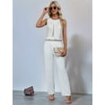 thumbnail image 5 of Women'S Silk Satin Tank Top Summer Business Casual Outfit 2025 Sleeveless Work Dressy Shirt White M, 5 of 7